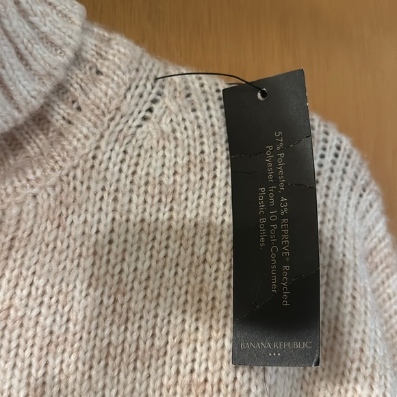 Banana Republic Factory Women’s Oversized Turtleneck Sweater New Tan Medium - Picture 7 of 14